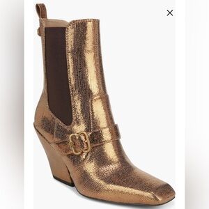 NEW Sam Edelman Shimmering Gold Ankle Booties